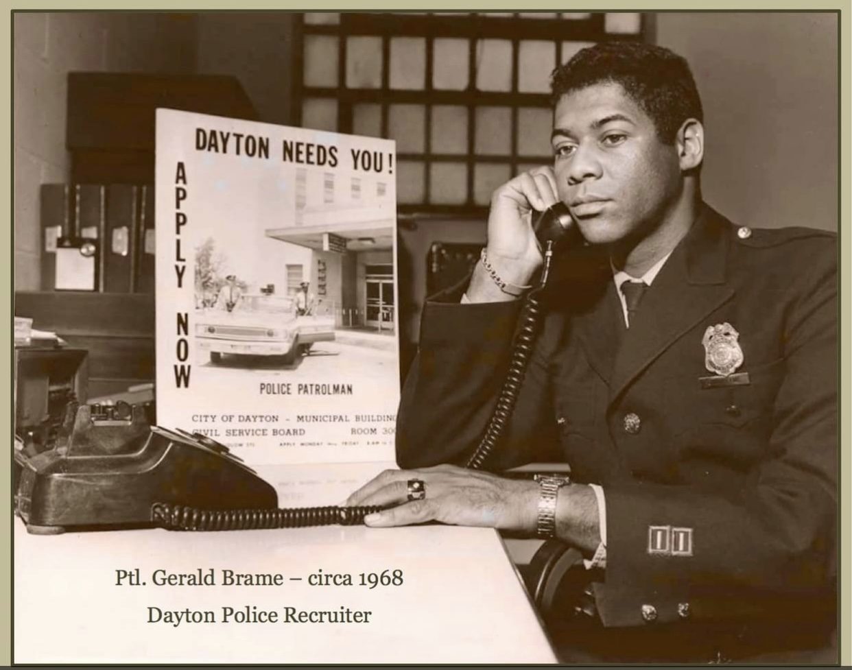 Patrolman Gerald Brame, Dayton Police recruiter, circa 1968